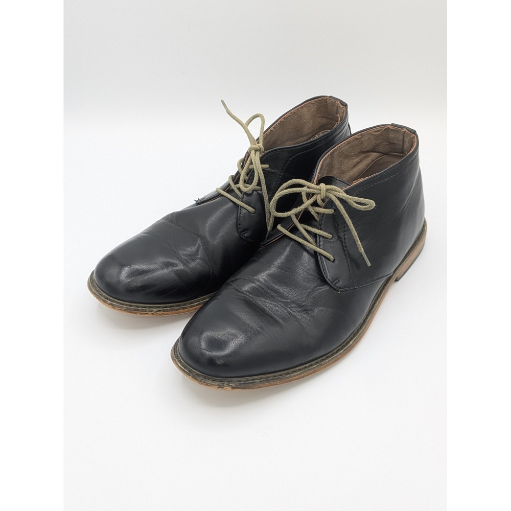 Bushwick Dress Shoes Mens 9 WIDE Black Faux Leather Lace Up Dark Academia Preppy